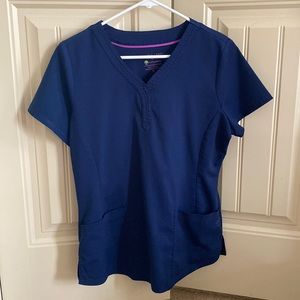 Navy Blue purple label by Healing Hands scrub top
